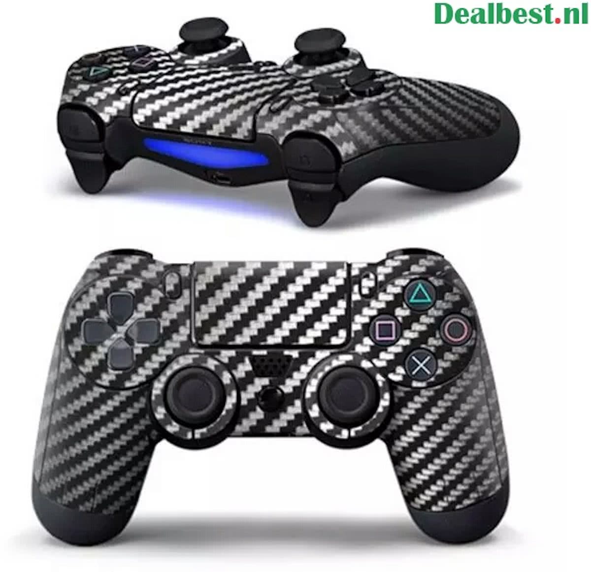 PS4 dualshock Controller PlayStation sticker skin | Zwart karbon